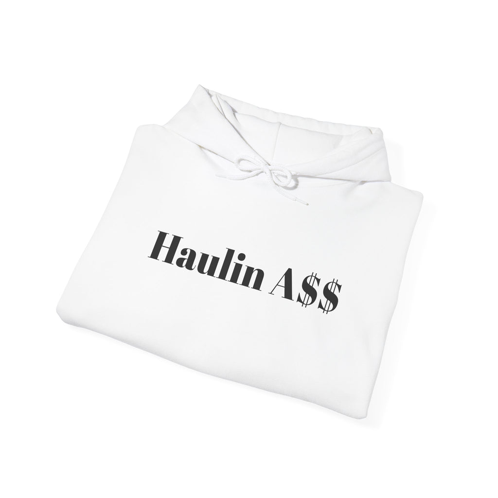 Haulin A$$– Trucking Peach Graphic Hooded Sweatshirt