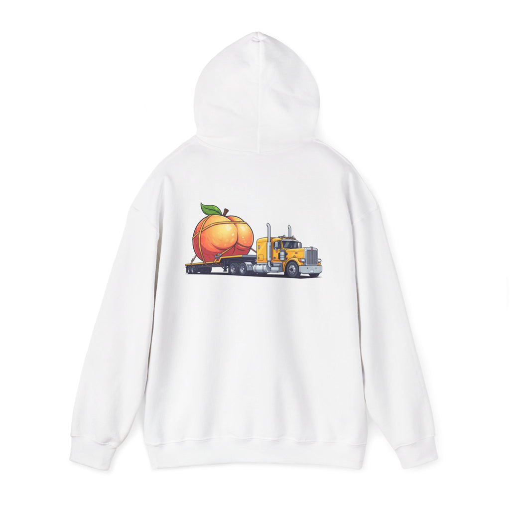 Haulin A$$– Trucking Peach Graphic Hooded Sweatshirt