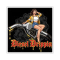 Diesel Drippin' Pin-Up Gas Pump Sticker