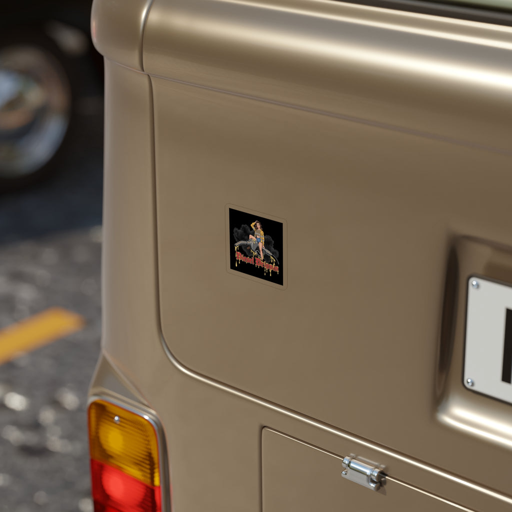 Diesel Drippin' Gas Pump Pinup Sticker — Die‑Cut Outdoor Decal