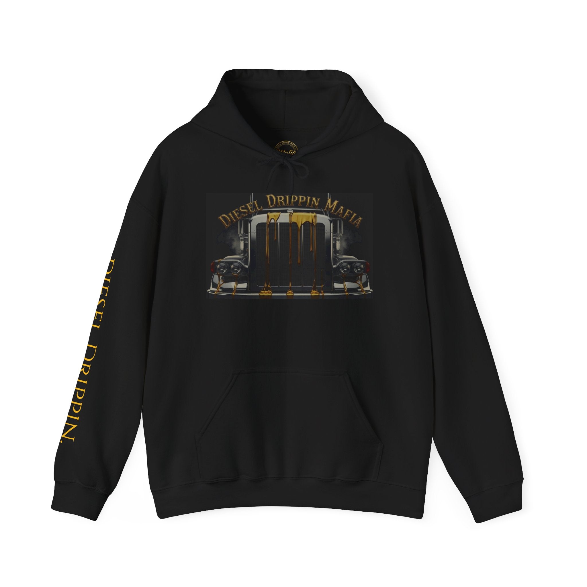 Diesel Drippin' Mafia Hoodie — Gold Truck Graphic Pullover
