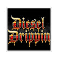 Diesel Drippin' Kiss-Cut Sticker — Bold Gothic Gold & Red Drip Decal