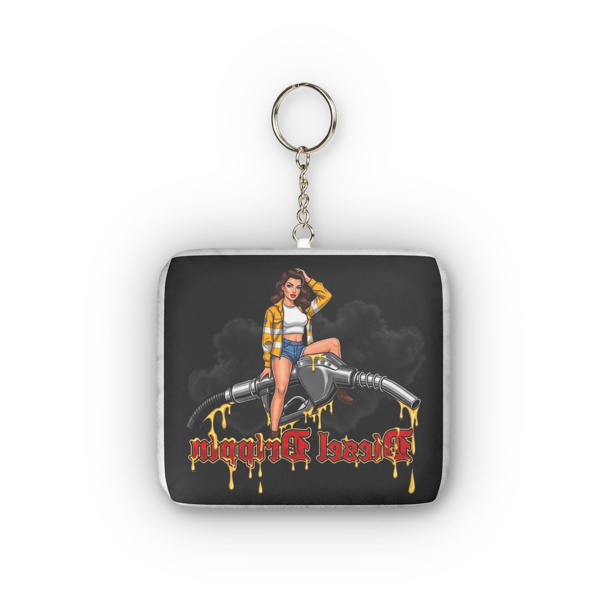 Pinup Girl Gasoline Drip Mini Plush Keychain