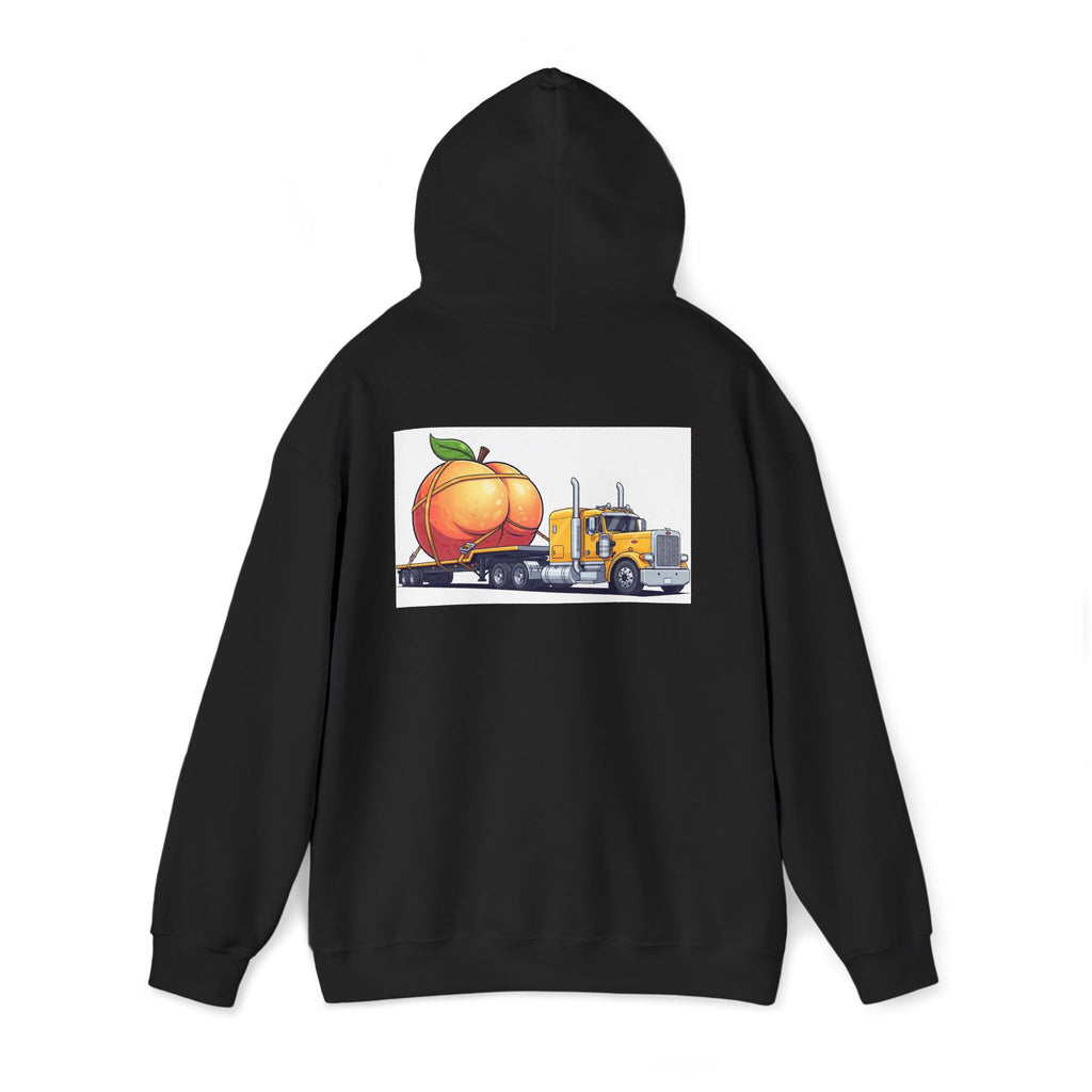 Haulin A$$– Trucking Peach Graphic Hooded Sweatshirt