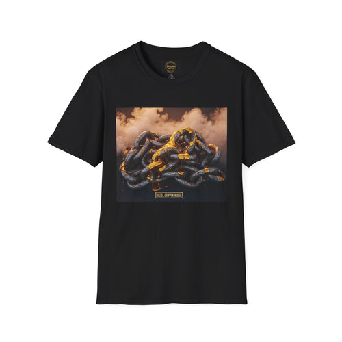 Chains with gold drippin Graphic T-Shirt — Surreal Nautical Art Tee