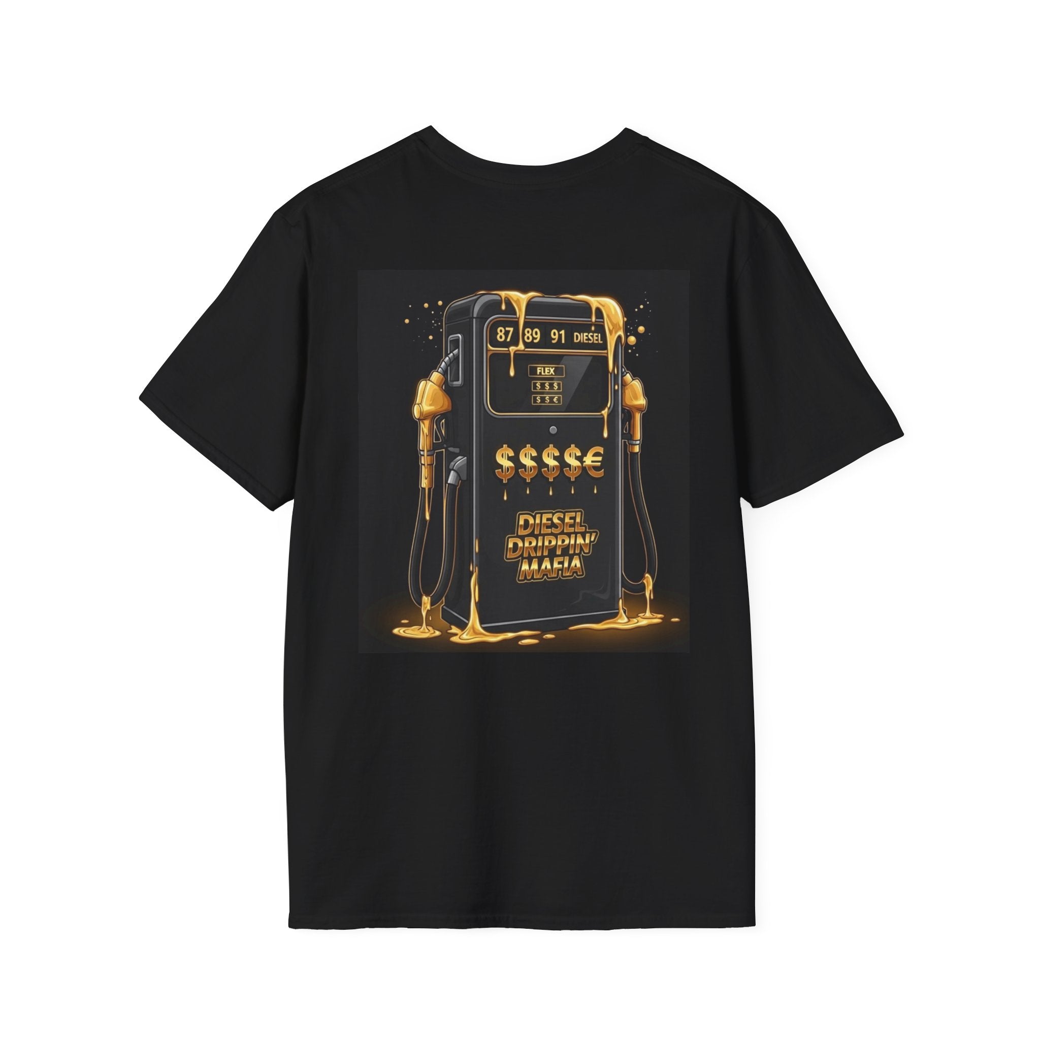 Gas Pump Gold Tee — "Diesel-Diamond Mafia" Retro Fuel Design T-Shirt