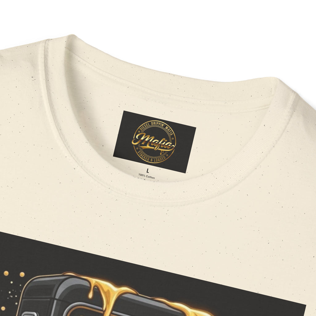 Gas Pump Gold Tee — "Diesel-Diamond Mafia" Retro Fuel Design T-Shirt