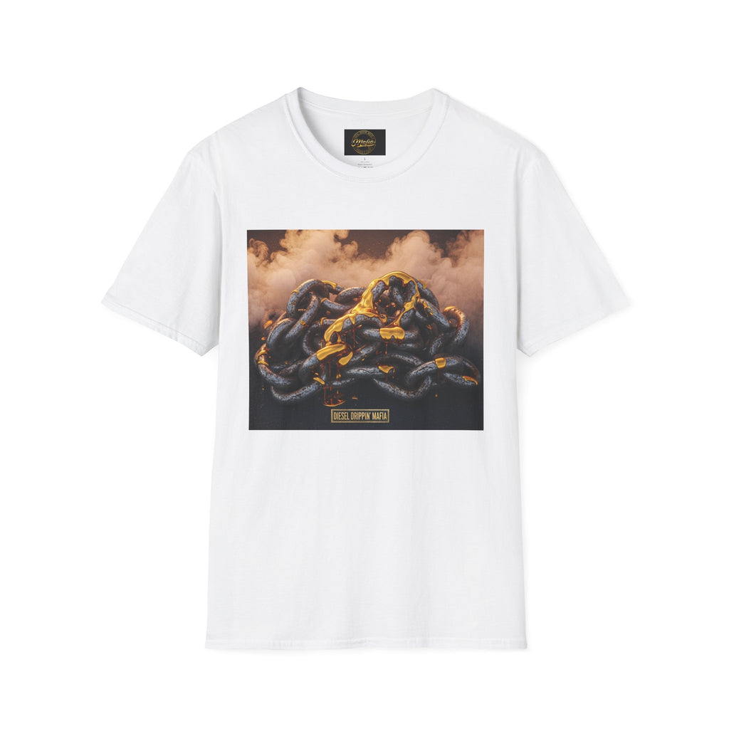 Chains with gold drippin Graphic T-Shirt — Surreal Nautical Art Tee