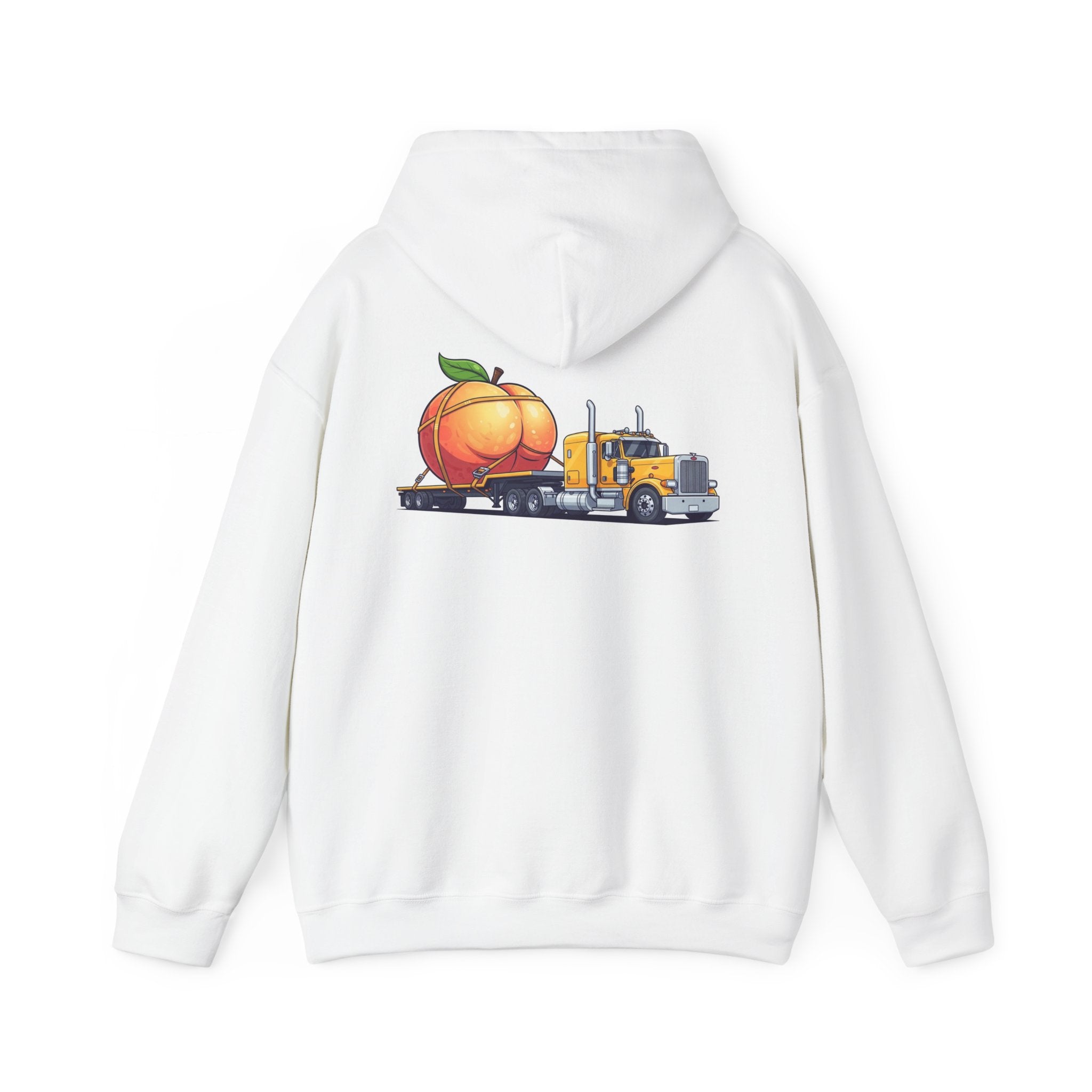 Haulin A$$– Trucking Peach Graphic Hooded Sweatshirt