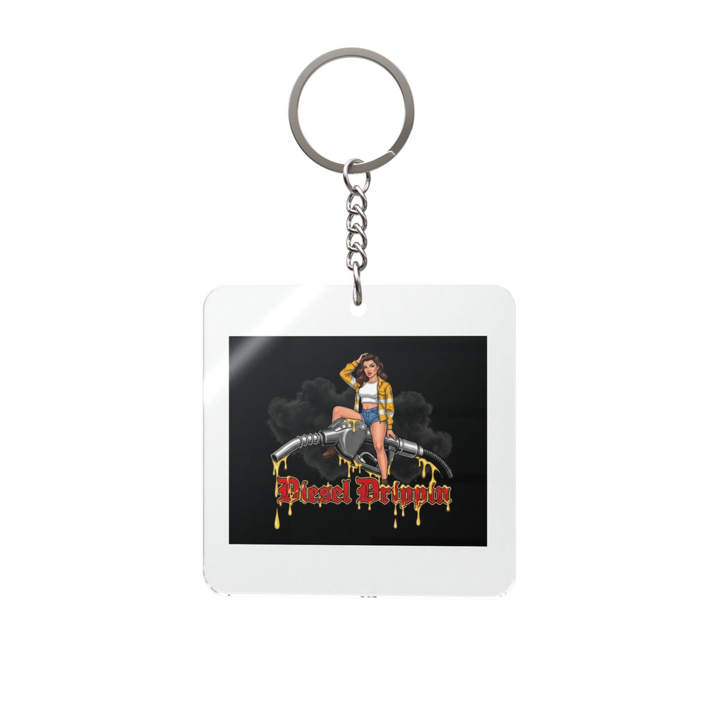Square Keychain — Retro Pin-Up '' Drippin