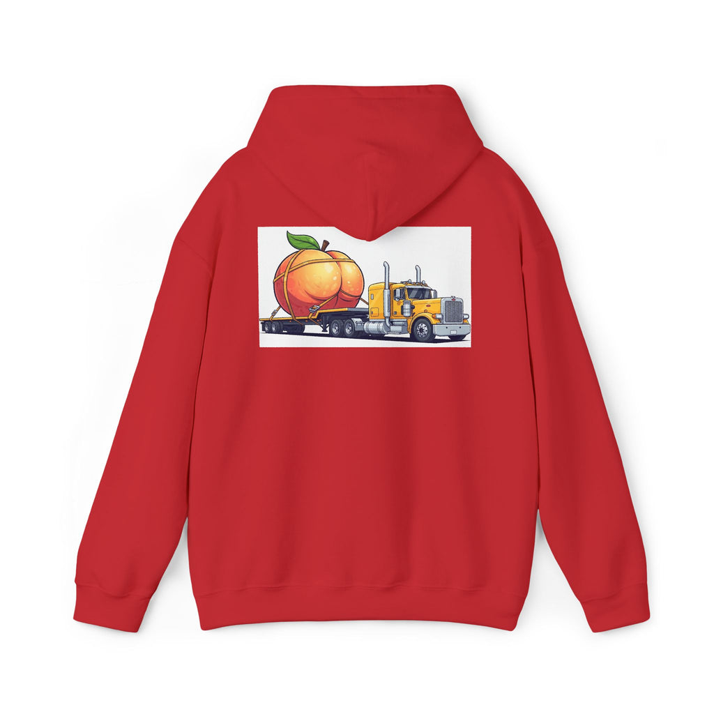 Haulin A$$– Trucking Peach Graphic Hooded Sweatshirt
