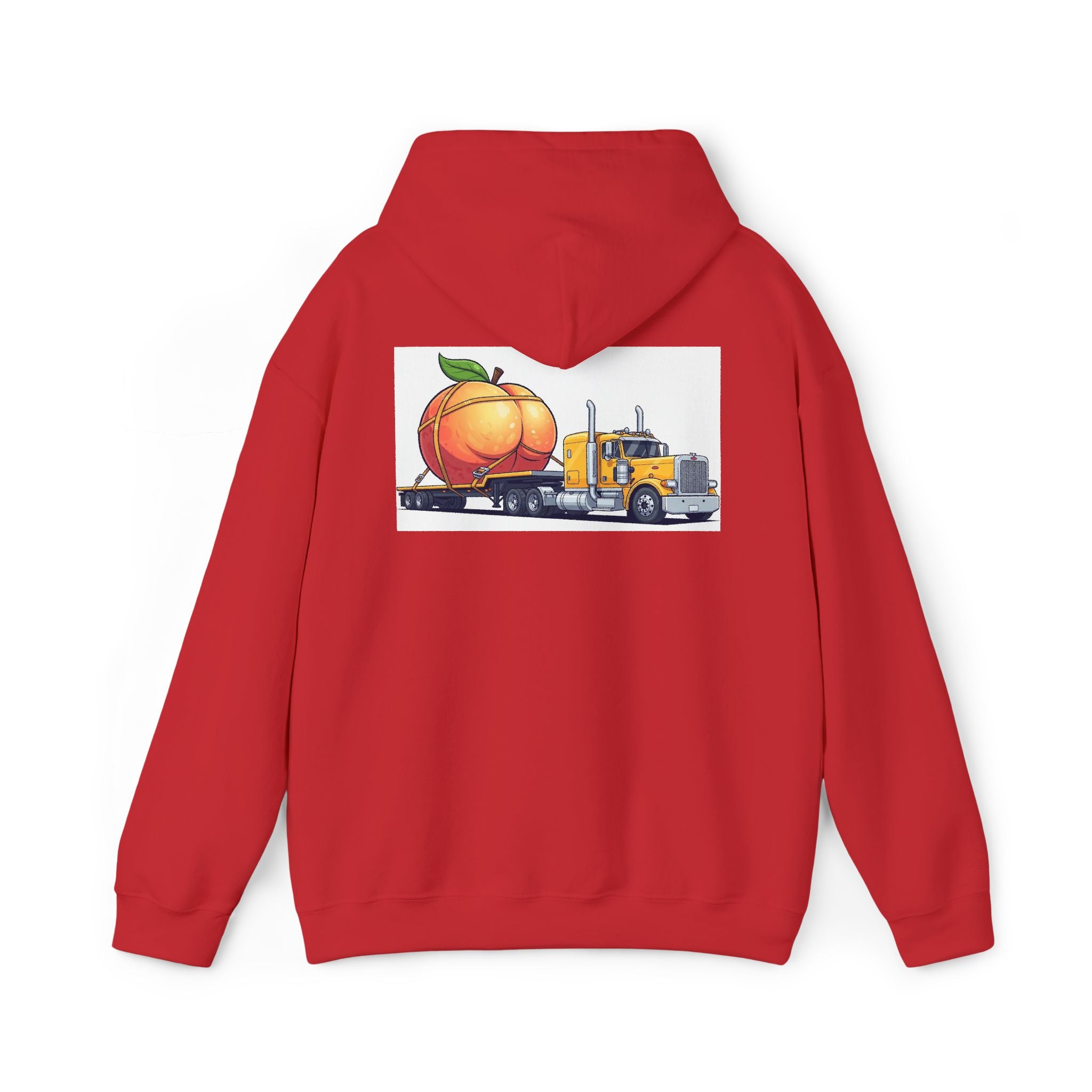 Haulin A$$– Trucking Peach Graphic Hooded Sweatshirt