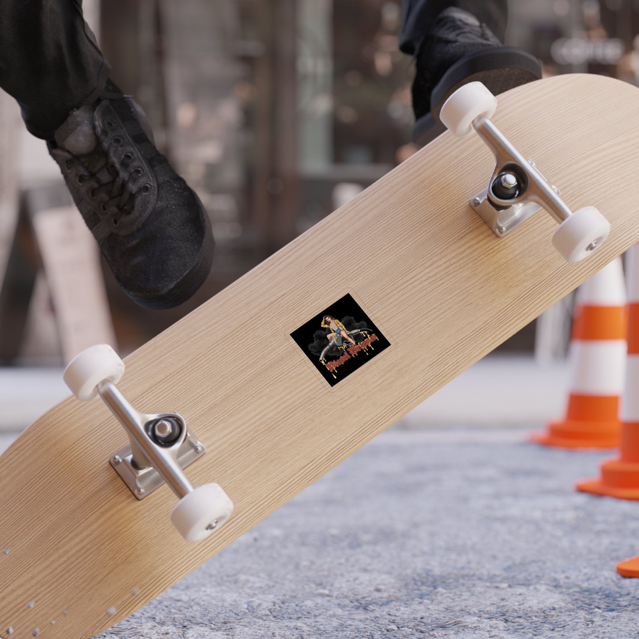 Diesel Drippin' Gas Pump Pinup Sticker — Die‑Cut Outdoor Decal