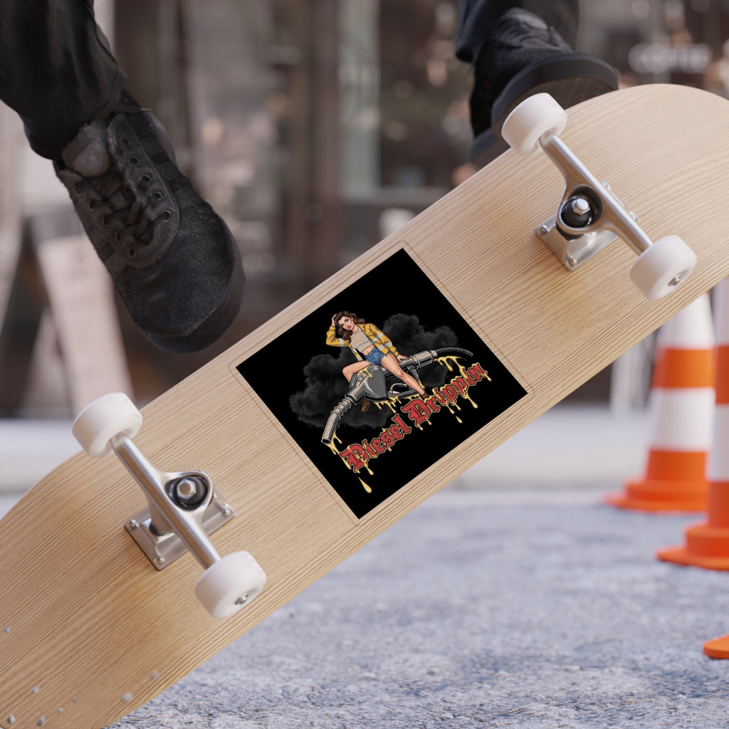 Diesel Drippin' Gas Pump Pinup Sticker — Die‑Cut Outdoor Decal