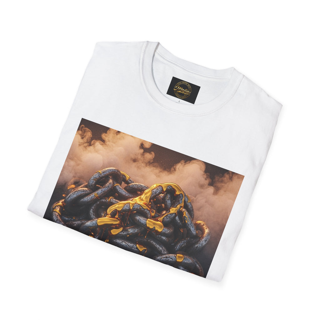 Chains with gold drippin Graphic T-Shirt — Surreal Nautical Art Tee