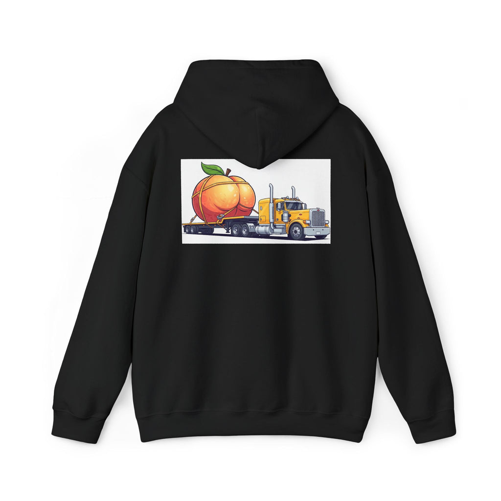 Haulin A$$– Trucking Peach Graphic Hooded Sweatshirt