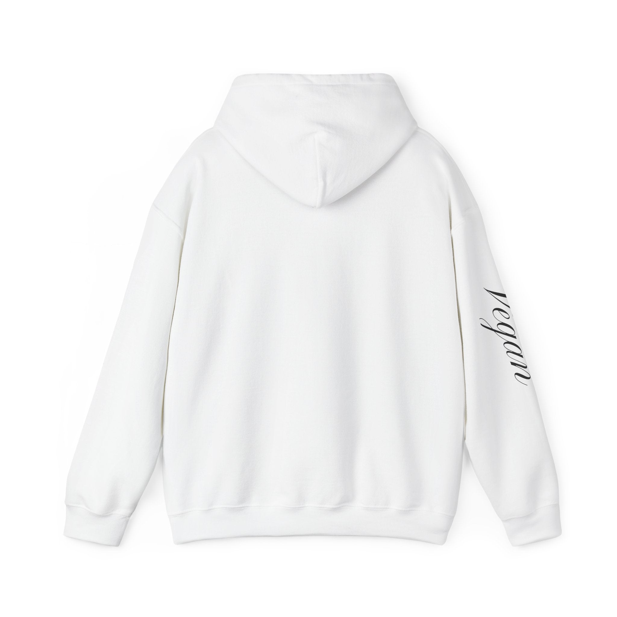 Vegan Watercolor Shell Hoodie — Feminine Ocean-Inspired Vegan Pride Sweatshirt