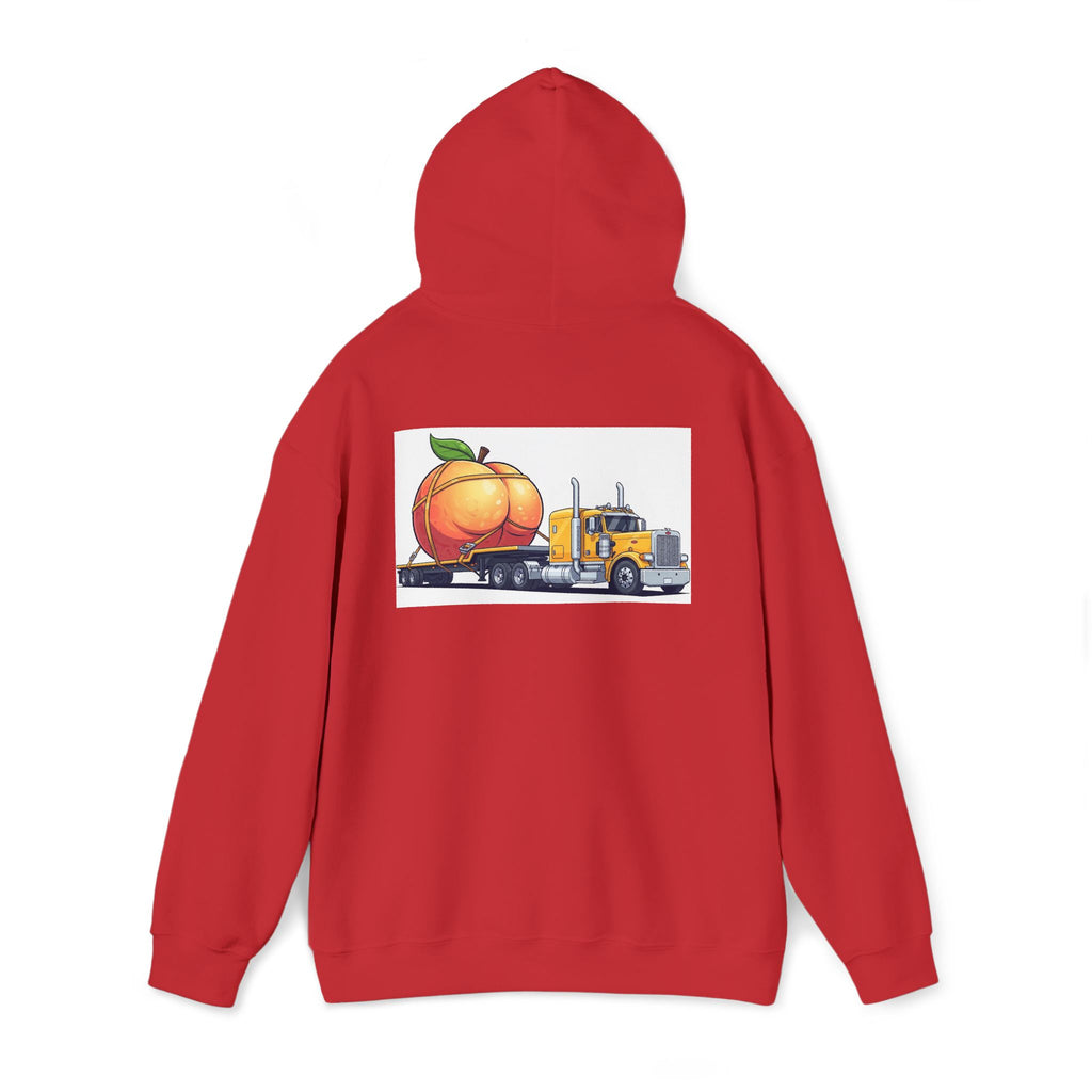 Haulin A$$– Trucking Peach Graphic Hooded Sweatshirt